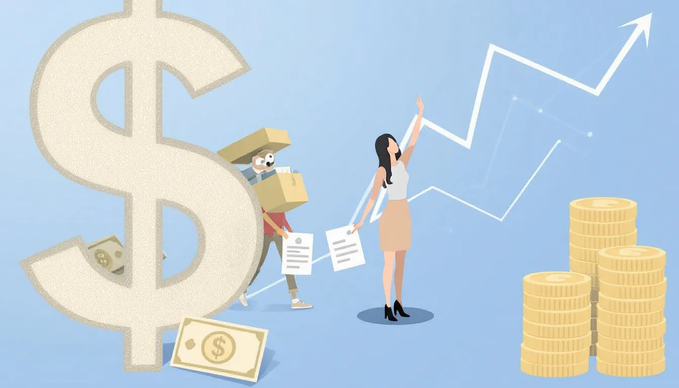 Divorce and Tax Implications You Need to Know 5 Handling different asset types, featuring a blurred image of cash and brokerage statements.